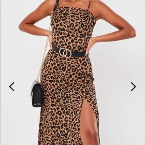 Missguided Leopard Midi Dress